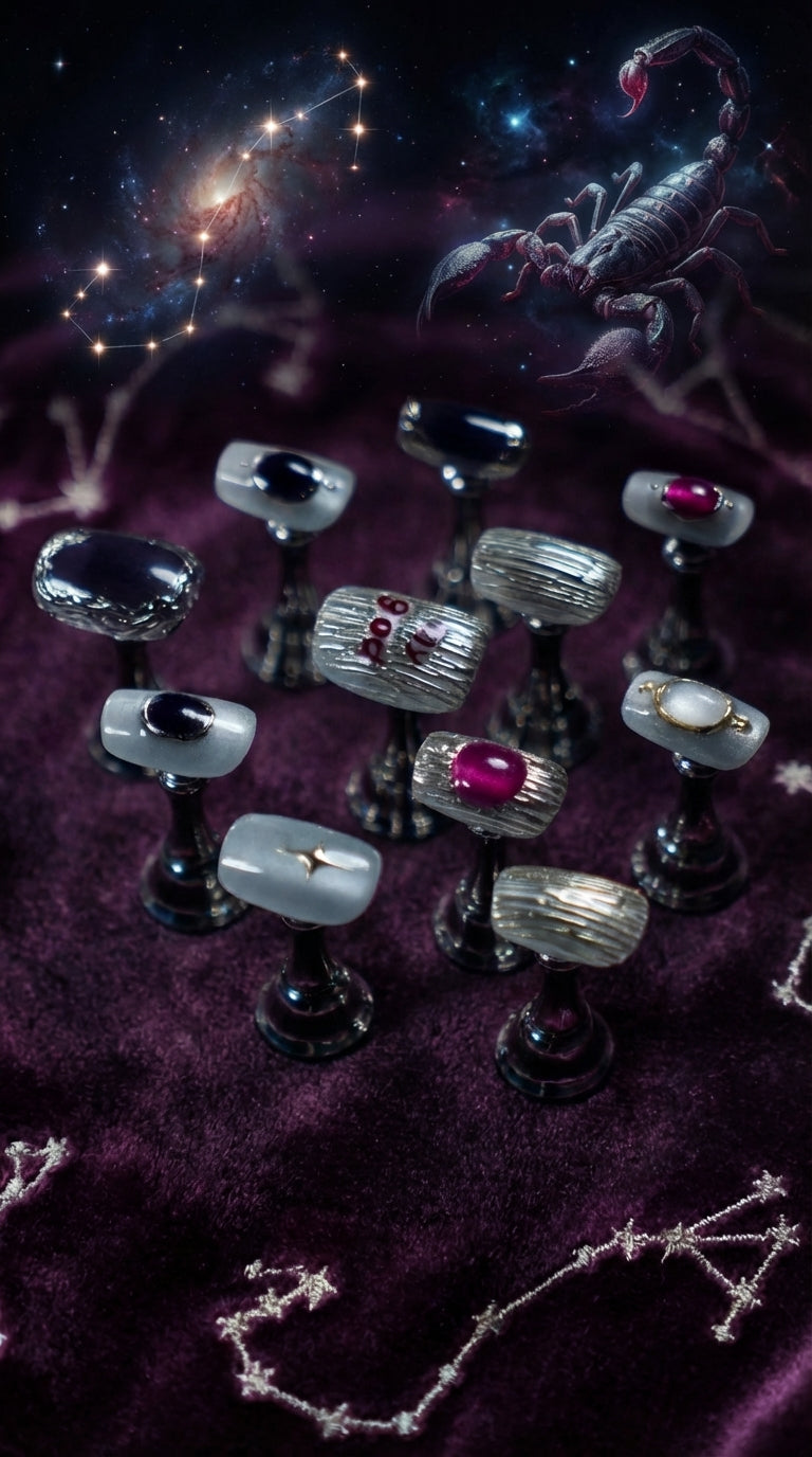 Scorpio Press-On Nails Set | 30pcs Zodiac Nail Art – Slay Nails Gift Set