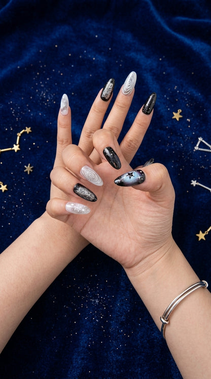 Aries Press-On Nails Set | 30pcs Zodiac Nail Art – Slay Nails Gift Set