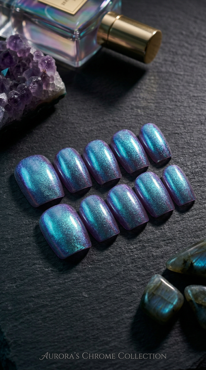 Aurora Purple Press-On Nails Set | 30pcs – Slay Nails Gift Set