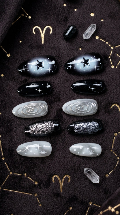 Aries Press-On Nails Set | 30pcs Zodiac Nail Art – Slay Nails Gift Set