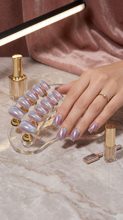Aurora Pink Press-On Nails Set | 30pcs – Slay Nails Gift Set