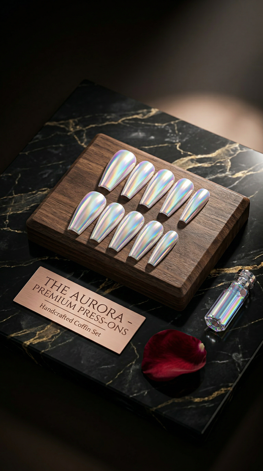 Aurora Blue Press-On Nails Set | 30pcs – Slay Nails Gift Set