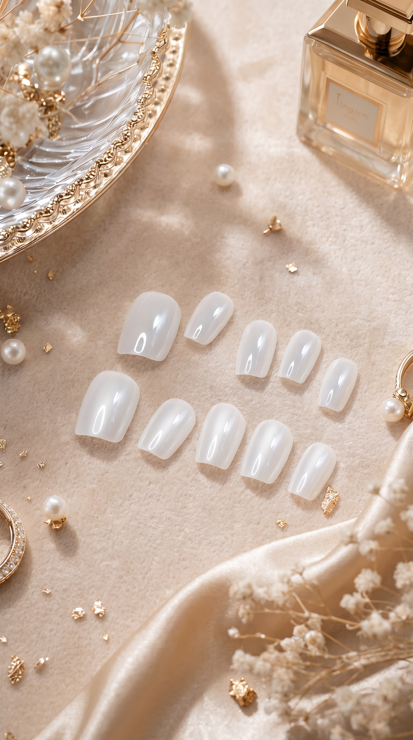 Aurora White Press-On Nails Set | 30pcs – Slay Nails Gift Set