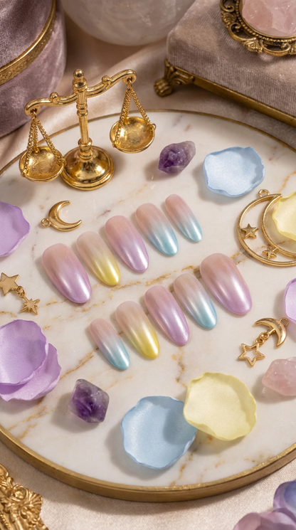 Libra Press-On Nails Set | 30pcs Zodiac Nail Art – Slay Nails Gift Set