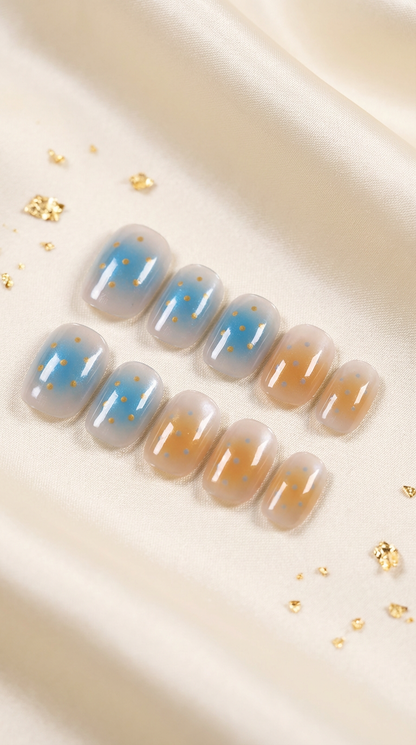 Gemini Press-On Nails Set | 30pcs Zodiac Nail Art – Slay Nails Gift Set