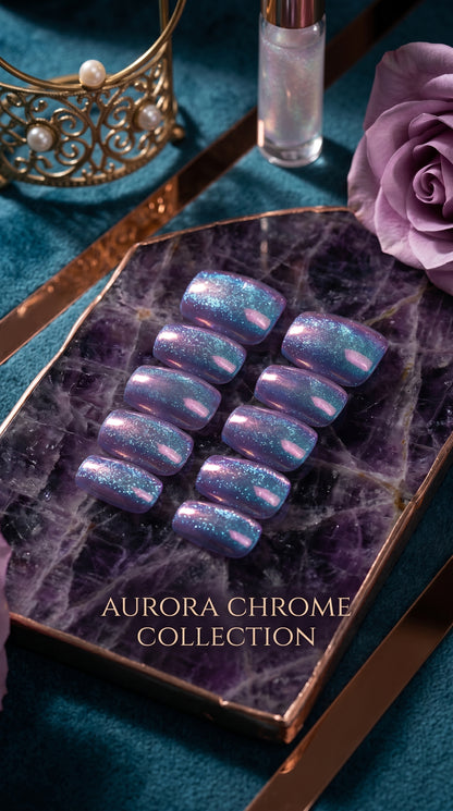 Aurora Purple Press-On Nails Set | 30pcs – Slay Nails Gift Set
