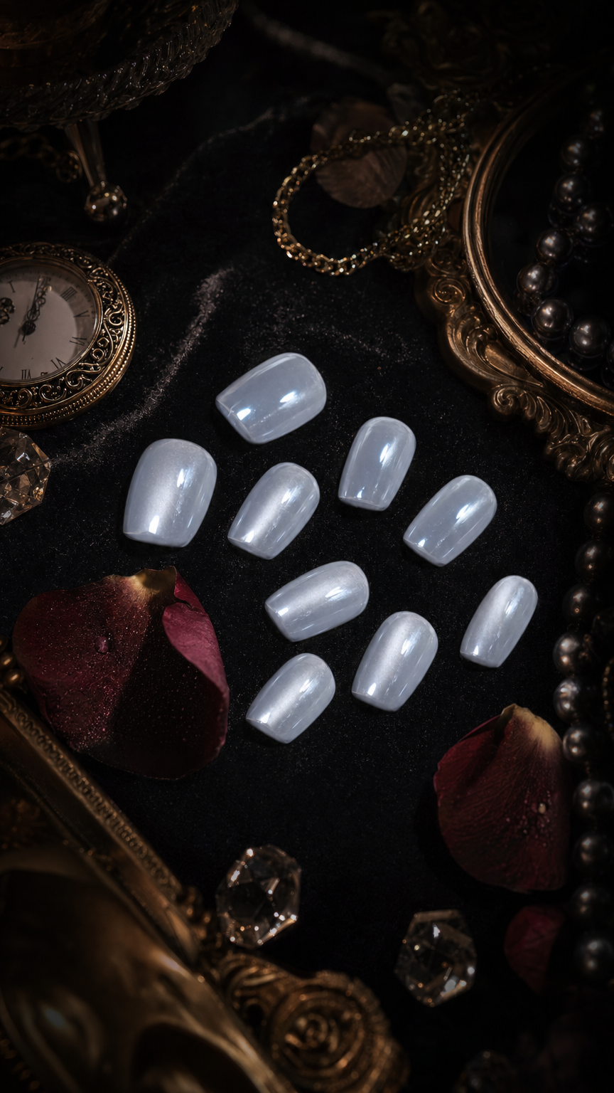 Aurora White Press-On Nails Set | 30pcs – Slay Nails Gift Set