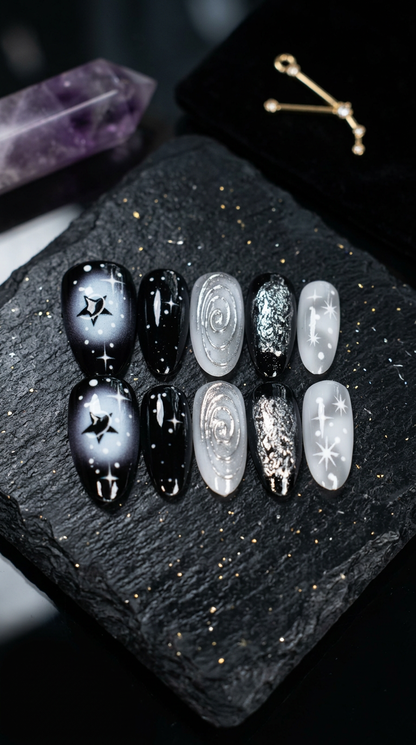 Aries Press-On Nails Set | 30pcs Zodiac Nail Art – Slay Nails Gift Set
