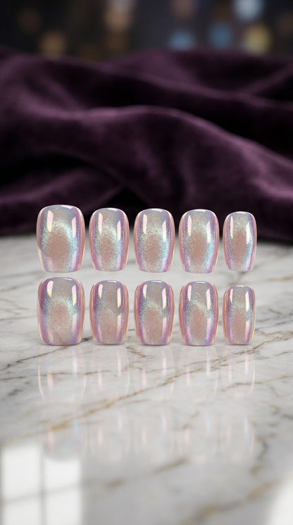 Aurora Pink Press-On Nails Set | 30pcs – Slay Nails Gift Set