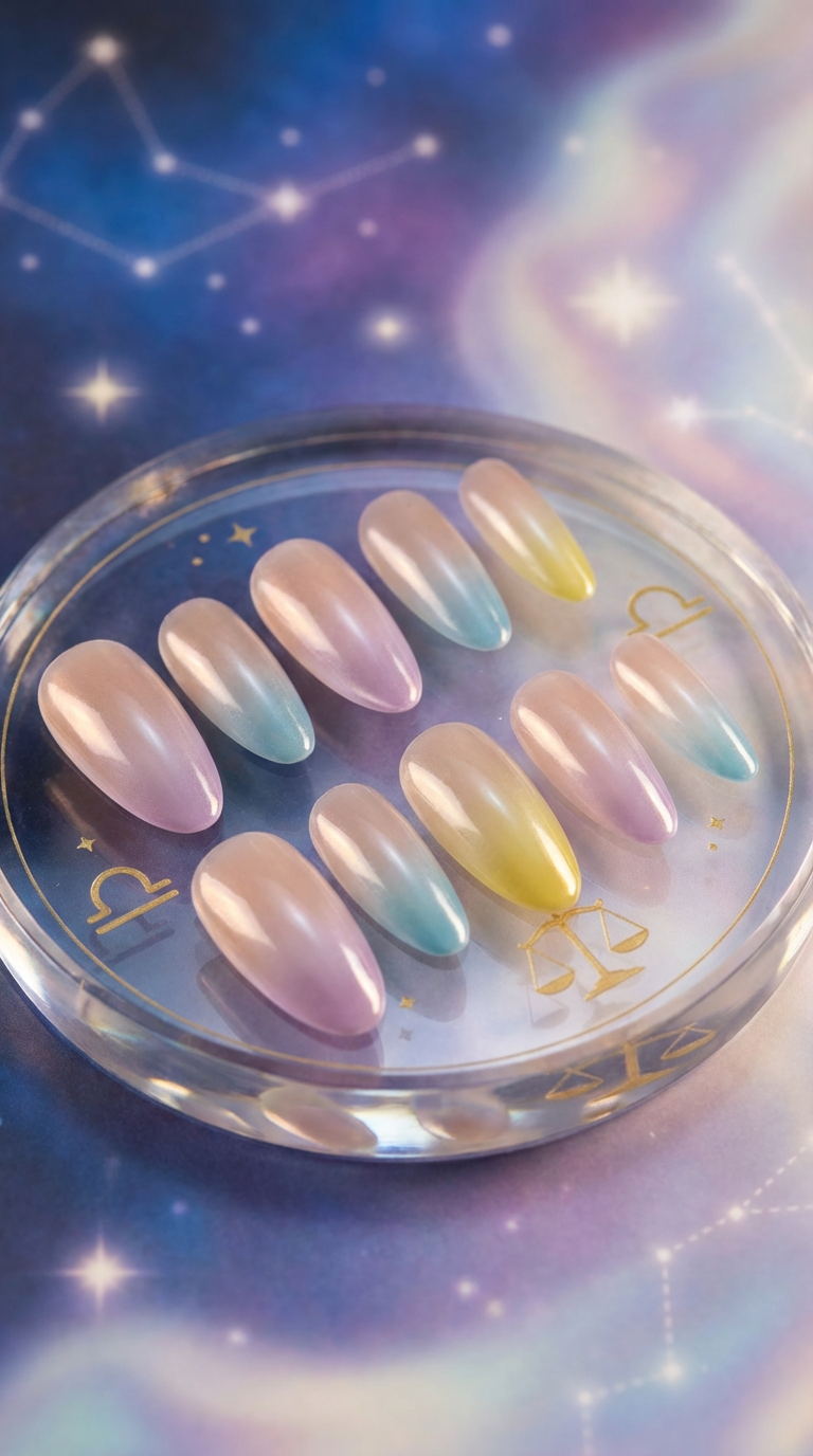 Libra Press-On Nails Set | 30pcs Zodiac Nail Art – Slay Nails Gift Set