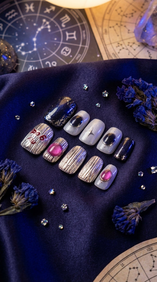 Scorpio Press-On Nails Set | 30pcs Zodiac Nail Art – Slay Nails Gift Set