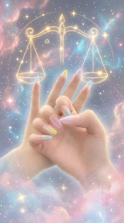 Libra Press-On Nails Set | 30pcs Zodiac Nail Art – Slay Nails Gift Set