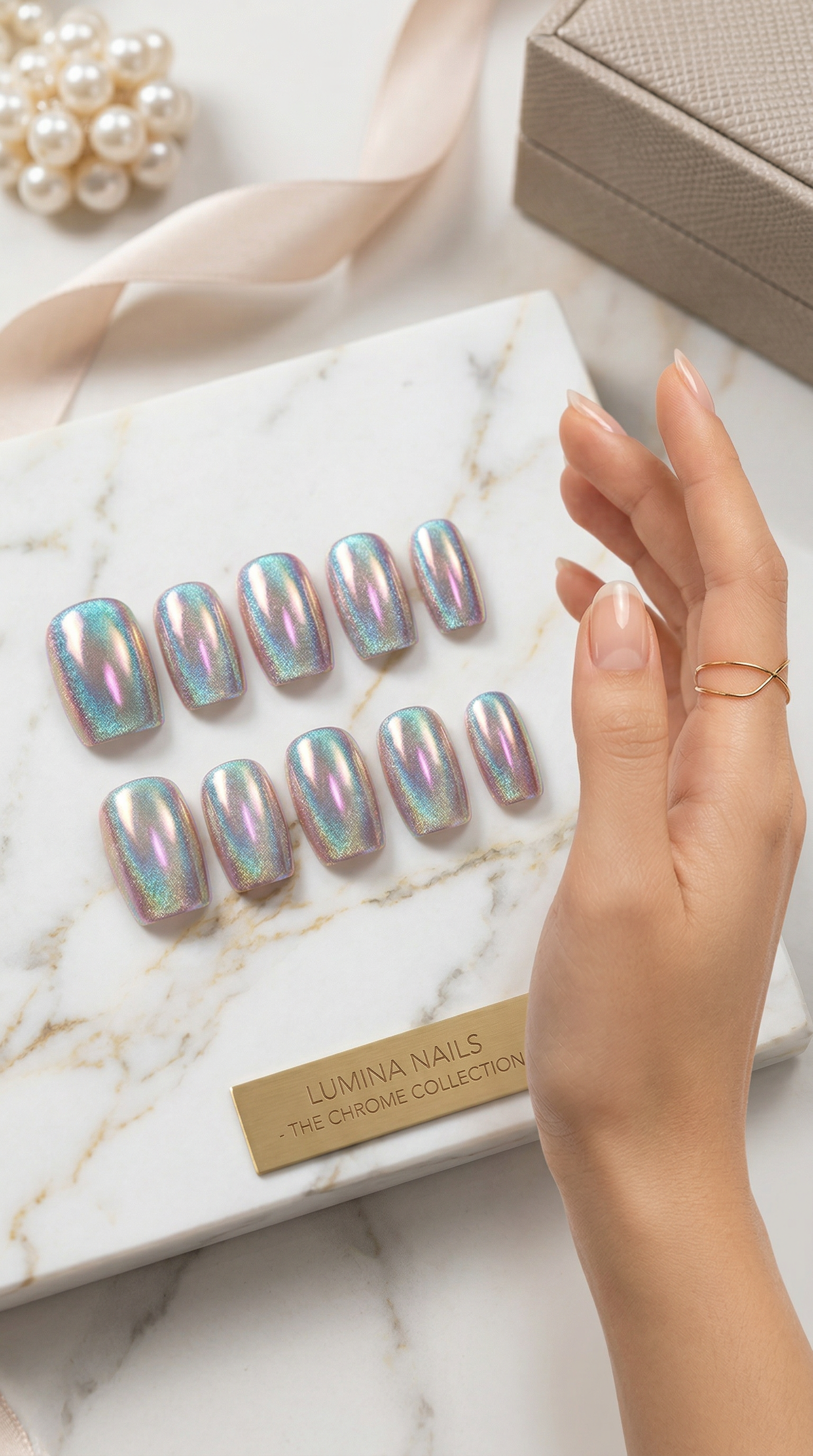 Aurora Pink Press-On Nails Set | 30pcs – Slay Nails Gift Set
