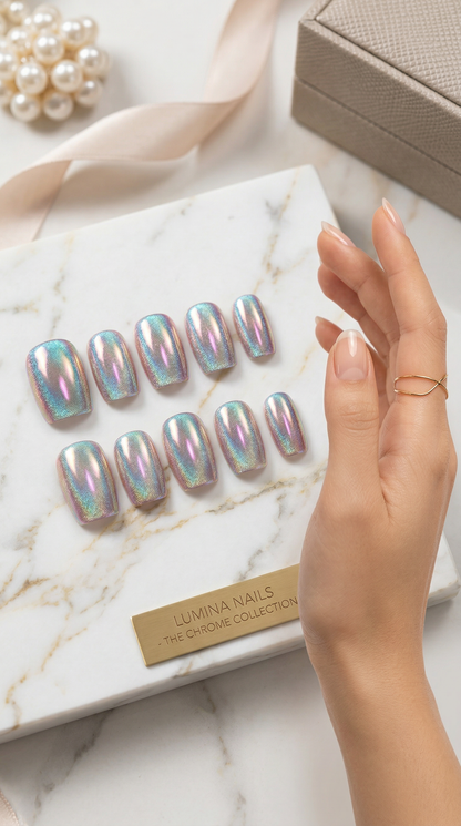 Aurora Pink Press-On Nails Set | 30pcs – Slay Nails Gift Set