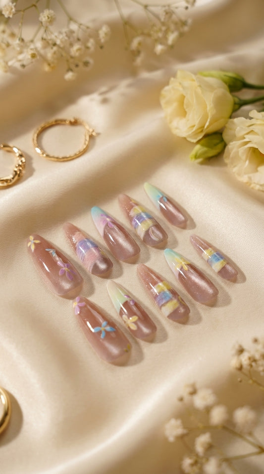 Taurus Press-On Nails Set | 30pcs Zodiac Nail Art – Slay Nails Gift Set