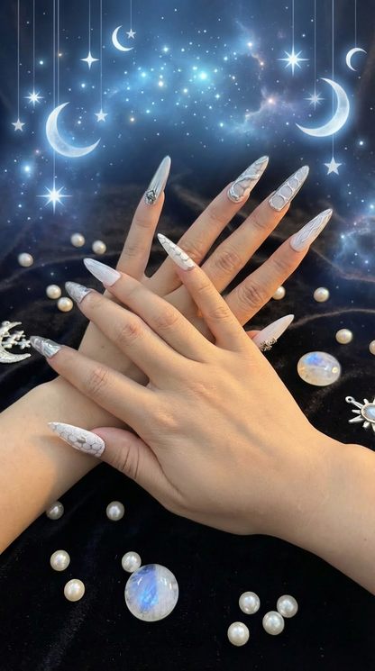 Cancer Press-On Nails Set | 30pcs Zodiac Nail Art – Slay Nails Gift Set