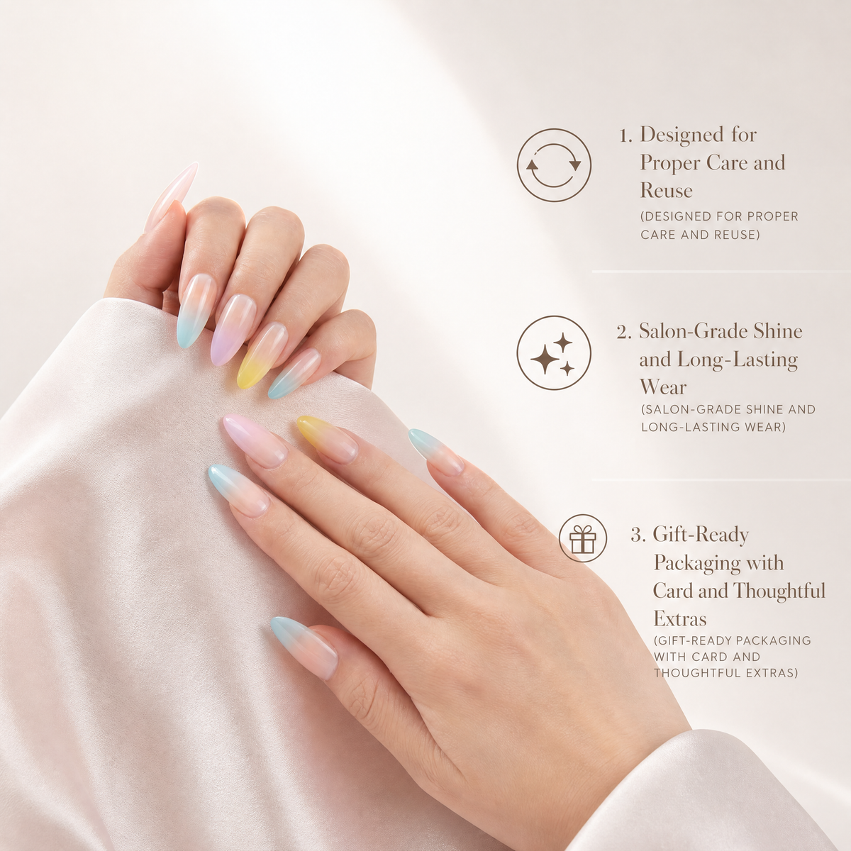 Libra Press-On Nails Set | 30pcs Reusable Zodiac Nail Set