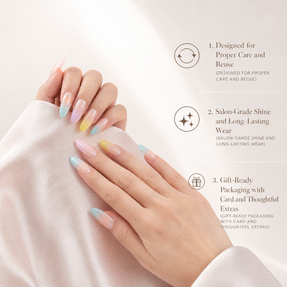 Libra Press-On Nails Set | 30pcs Reusable Zodiac Nail Set