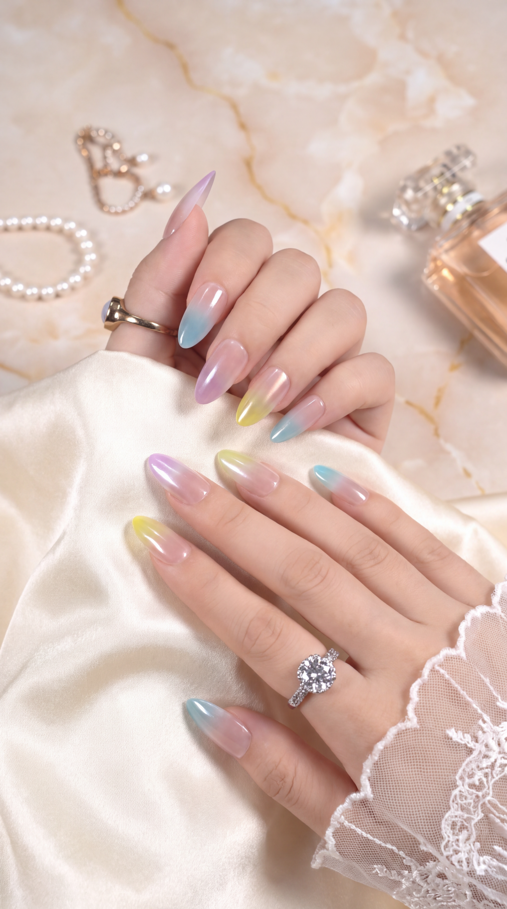 Libra Press-On Nails Set | 30pcs Reusable Zodiac Nail Set