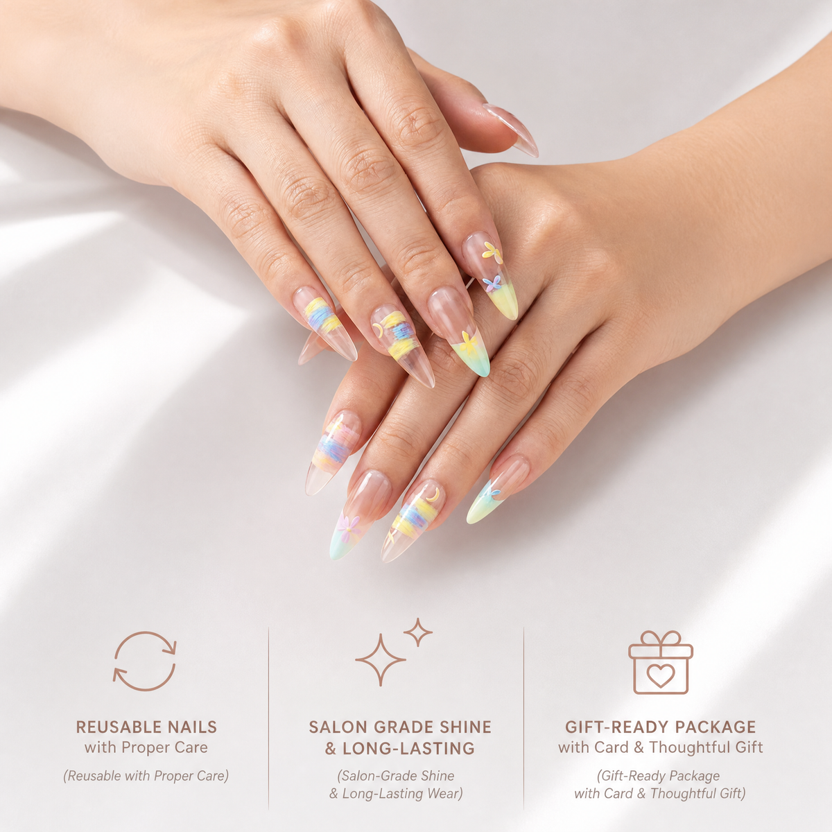 Taurus Press-On Nails Set | 30pcs Reusable Zodiac Nail Set