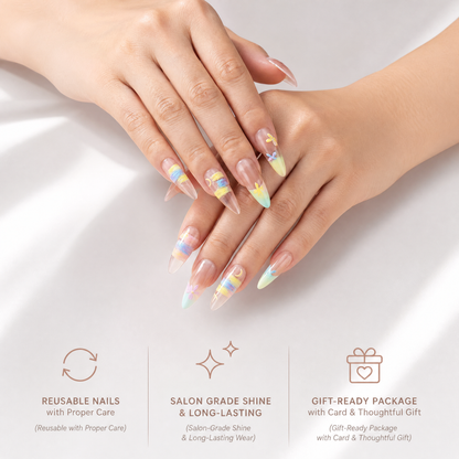 Taurus Press-On Nails Set | 30pcs Reusable Zodiac Nail Set